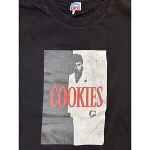 Cookies spell out Scarface graphic XL Black shirt streetwear Tony Montana 23x29